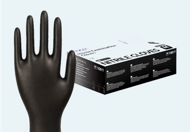 Kingfa Medical Nitril-Handschuhe in schwarz erhältlich in den Größen S bis XL