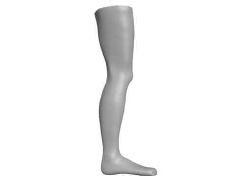 Eine positiv-Fräsung einer Knie-Knöchel-Fuß-Orthese