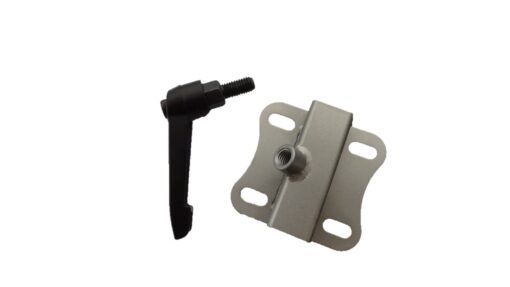 Universalhalter, Eckklemmung mit Klemm-Hebelschraube, Typ II, Wandstärke 2mm, kurz, Edelstahl, glasperlengestrahlt, , SSUH1601X