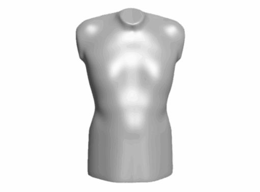 Eine positiv-Fräsung eines Torsos