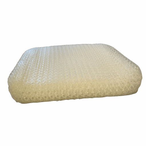 Ein 3D-gedrucktes Sitzkissen aus einem gummiähnlichen Material