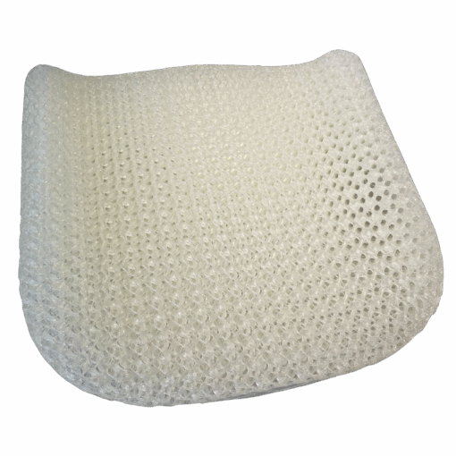 Ein 3D-gedrucktes Sitzkissen aus einem gummiähnlichen Material