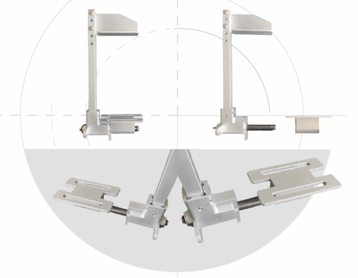 Knie-Abduktionskeil-Abschwenk- und Steckmechanismus, Aluminium, eloxiert, , SSAK1211X