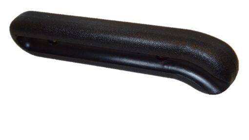 Armlehnenpolster, PU, gekröpft, schwarz -