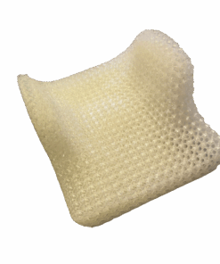 Ein 3D-gedrucktes Sitzschalenpolster aus einem gummiähnlichen Material - Rückenteil
