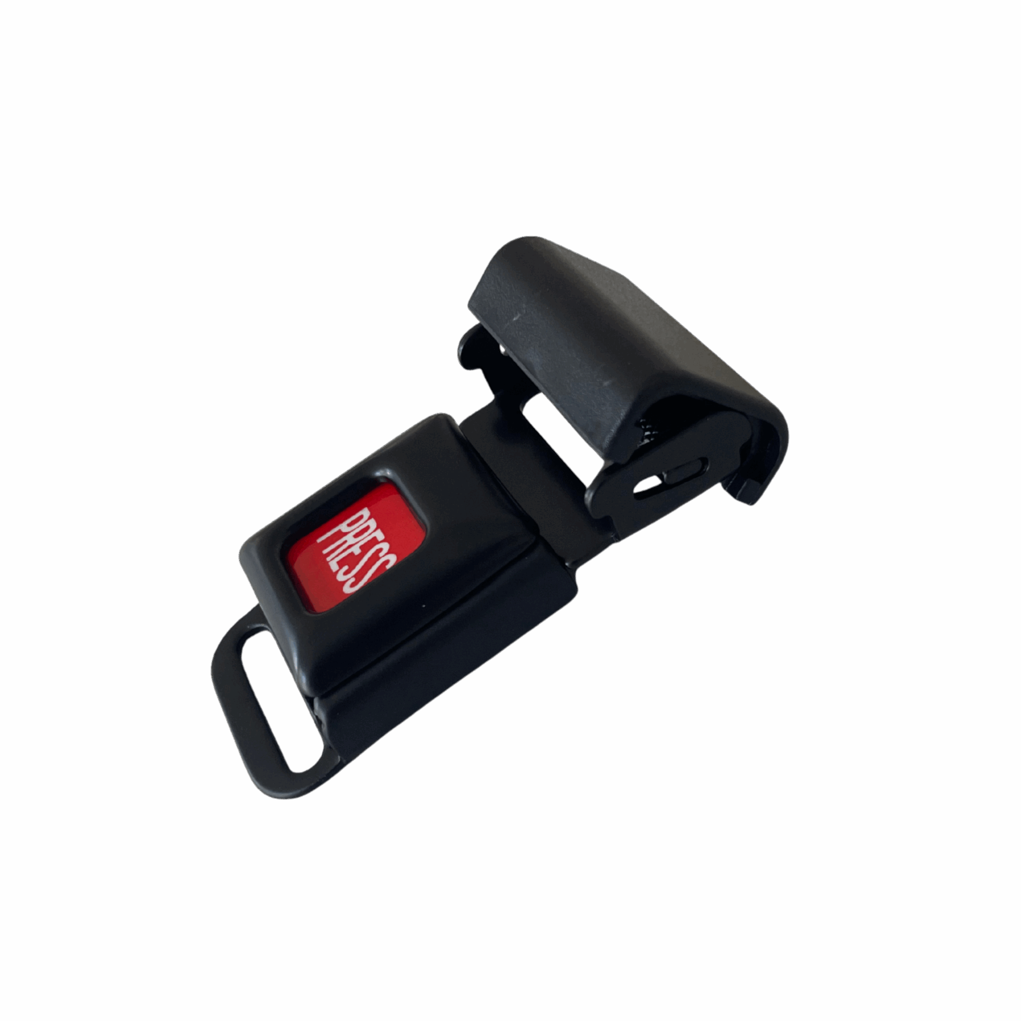 Ein kleines Metallschloss mit Einrastvorrichtung und einem traditionellen Knopf zum öffnen