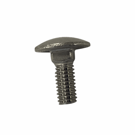 Eine Schraube mit flachem Rundkopf aus Edelstahl