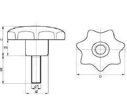 Sterngriffschraube ähnl. DIN 6336, Typ 36-11, , BK36.0011.
