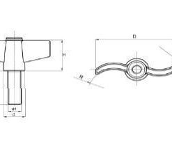 Flügelschrauben aus PA 6 GV, Typ 38-4, , BK38.0004.