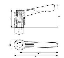Klemmhebelmutter, Typ 38-301, , BK38.0301.