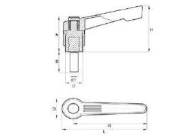 Klemmhebelschraube, Typ 38-302, , BK38.0302.