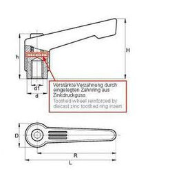 Klemmhebelmutter, Typ 38-303, , BK38.0303.