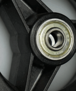 Rad, 100x30, Kunststofffelge, 3 Speichen, schwarz, Polyurethanreifen, , K-KF-3SP