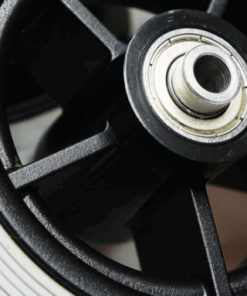 Rad, 140x30, Kunststofffelge, 5 Speichen, schwarz, Vollgummireifen, , K-KF-5SPVG