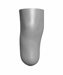 Eine positiv-Fräsung eines Unterschenkels