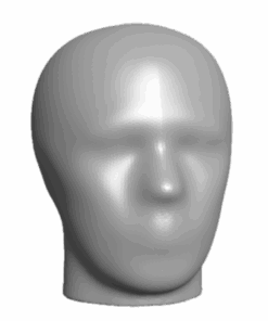 Eine positiv-Fräsung eines Kopfes