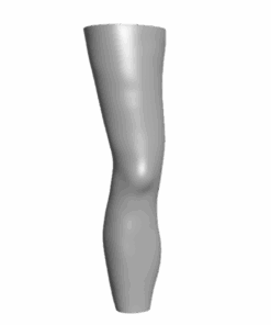 Eine positiv-Fräsung einer Knie-Orthese