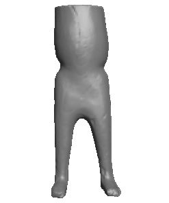 Eine positiv-Fräsung einer Stehorthese