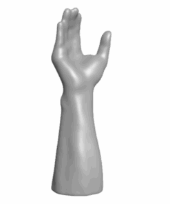 Eine positiv-Fräsung einer Hand mit Unterarm