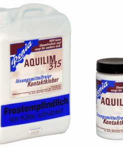 Eine Kanne und eine Tube mit Renia Aquilim 315 Dispersionskleber