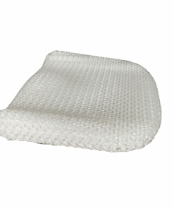 Ein 3D-gedrucktes Sitzkissenen, aus einem Kunststoff, belüftet, Seitenansicht