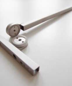 Armlehnenträger, Rastergelenk, Typ I, Edelstahl, glasperlengestrahlt,