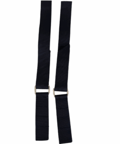 Ein Fußriemen mit Umlenkrolle und Klettverschluss - Vorder- und Rückseite