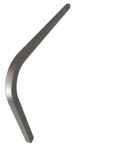 Ein simpler starre Kniewinkel mit abgebogenem Winkel, das Material ist glasperlengestrahlt