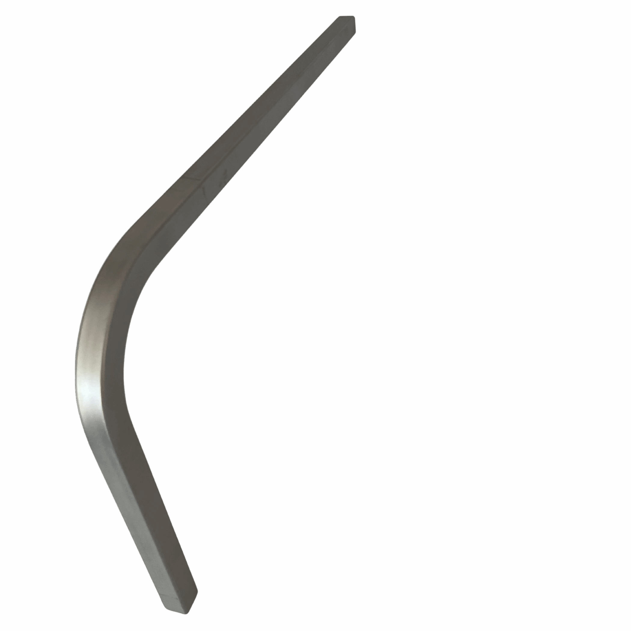 Ein simpler starre Kniewinkel mit abgebogenem Winkel, das Material ist glasperlengestrahlt