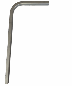 Ein simpler starre Kniewinkel mit abgebogenem Winkel, das Material ist glasperlengestrahlt