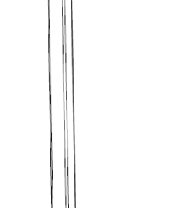 Eine technische Zeichnung von einem Fußbretthalter mit verstellbarem Winkel und Rastergelenk