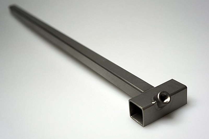 Kopfstützenhalter, gerade, Edelstahl, glasperlengestrahlt, , SSKS1603X