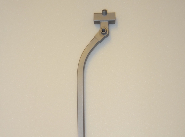 Kopfstützenhalter, abwinkelbar, gekröpft, Edelstahl, glasperlengestrahlt, , SSKS1605X