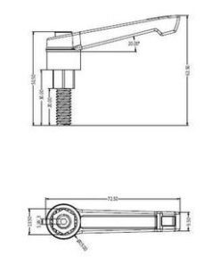 Klemm-Hebelschraube, Zinkdruckguss, , SSKT01