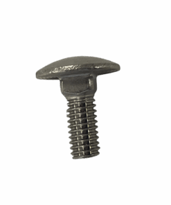 Eine Schraube mit flachem Rundkopf aus Edelstahl