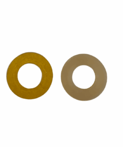 Eine  einseitig selbstklebende Kunststoffscheibe