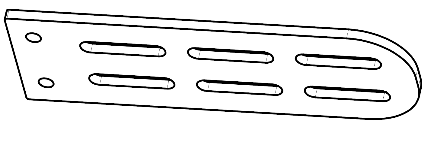 Ein i-Pad, Adapterblech, Abschwenkmechanismus, Pelotte, Edelstahl, glasperlengestrahlt