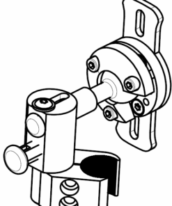 Eine technische Zeichnung eines CleverJoints, einer Rückenaufhängung mit Kugelgelenk