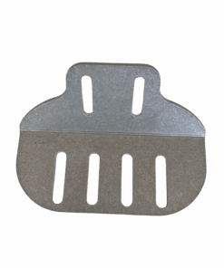 Eine Metall-Pelotte mit 6 eingekerbten Spalten zur Befestigung