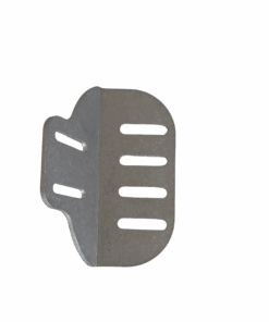 Eine Metall-Pelotte mit 6 eingekerbten Spalten zur Befestigung