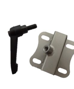 Universalhalter mit Klemm-Hebelschraube, Typ II, Wandstärke 2mm, kurz, Edelstahl, glasperlengestrahlt, , SSUH1601X