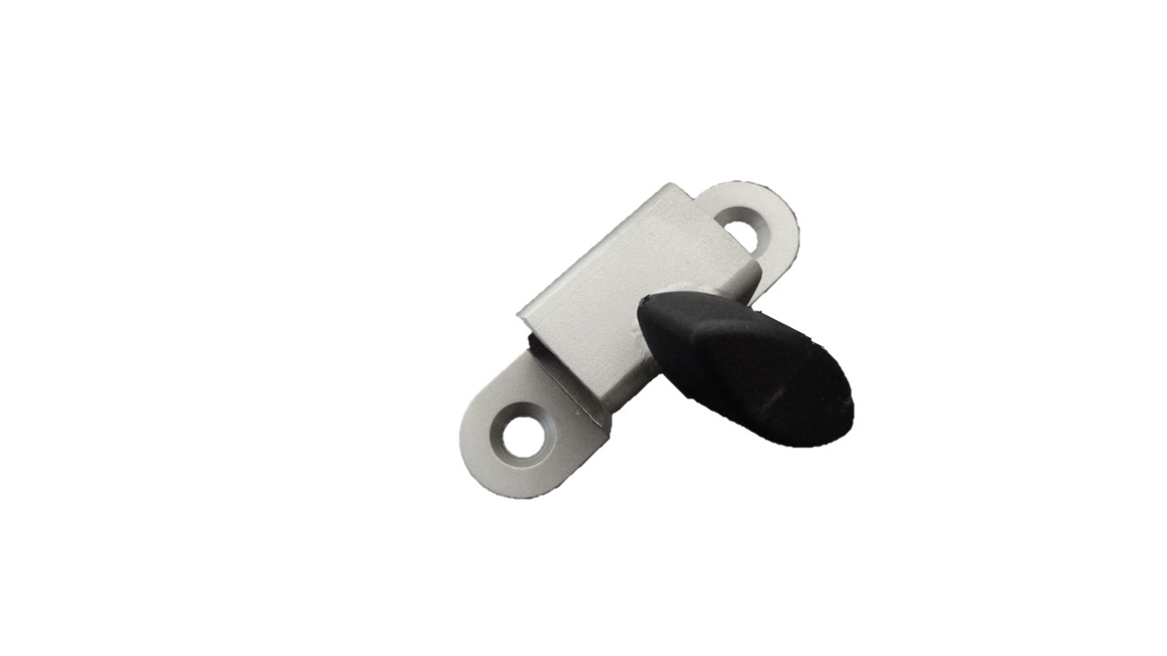 Universalhalter mit Flügelschraube, L=30mm, längs, Wandstärke 2mm, Edelstahl, glasperlengestrahlt, , SSUH1702X