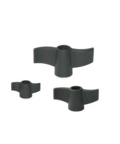 Flügelmuttern mit Durchgangsgewinde aus PA 6 GV, Typ 38-6, , BK38.0006.