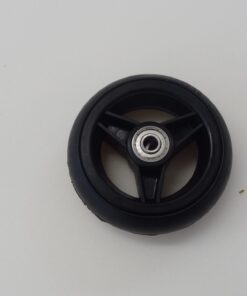 Rad, 100x30, Kunststofffelge, 3 Speichen, schwarz, Vollgummireifen, , K-KF-3SPVG