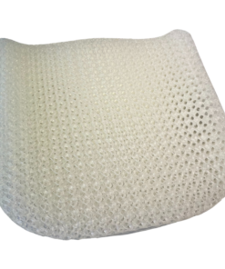 Ein 3D-gedrucktes Sitzkissen aus einem Kunststoff, belüftet, Seitenansicht