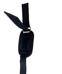 Ein Fußriemen mit Klettverschluss, Polsterpad und einer Umlenkrolle