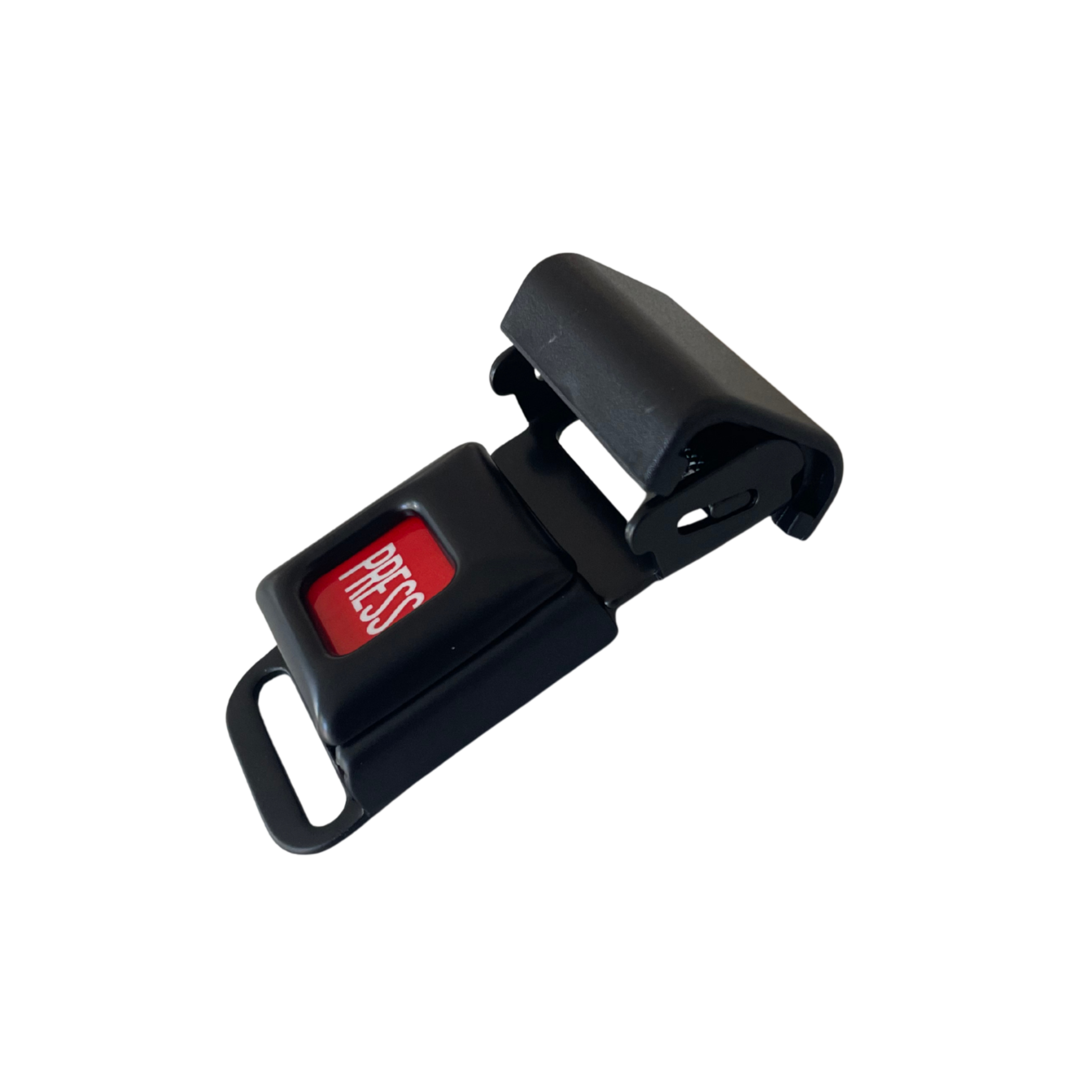 Ein kleines Metallschloss mit Einrastvorrichtung und einem traditionellen Knopf zum öffnen