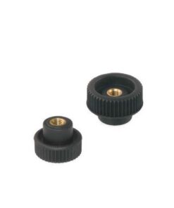 Rändelmutter mit Durchgangsgewinde aus PA GV, Typ 38-77, , BK38.0077.