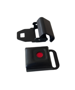 Ein kleines Metallschloss mit Einrastfunktion und einem Sicherheitsschloss zum öffnen