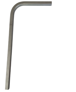 Ein simpler starre Kniewinkel mit abgebogenem Winkel, das Material ist glasperlengestrahlt